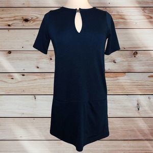 T1 Abercrombie Fitch womens navy mini shift dress XS pockets